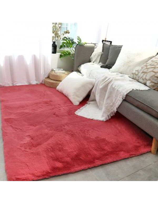 Carpet living room Nordic ins room bedside blanket imitation Rabbit Plush polyester cotton bottom thickened floor mat vestibule carpet 