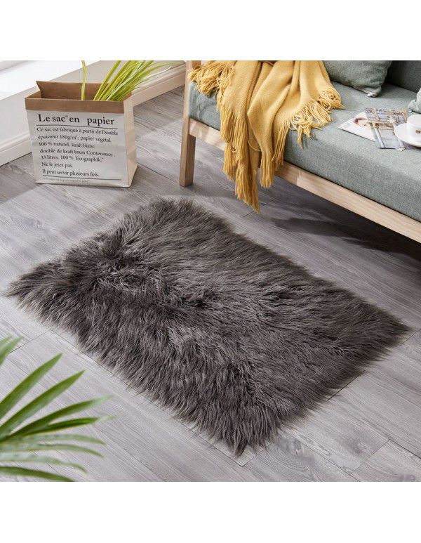 Cross border popular plush carpet household fashion cold proof and warm floor mat living room sofa foot pad