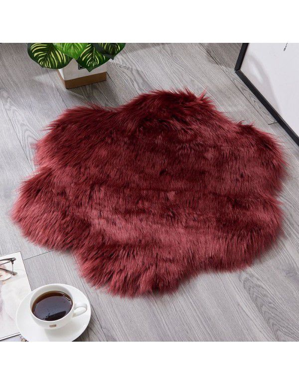 2020 popular Nordic pure color plum blossom carpet simple household versatile fashion tea table foot pad cold pad 