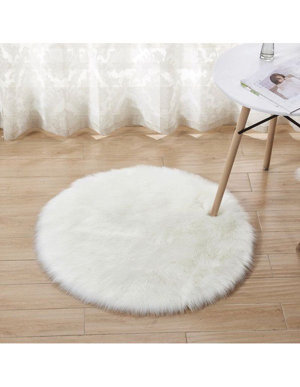 Cross border customized household Plush imitation wool carpet living room cold pad floor mat decorative non slip pad 