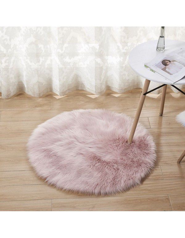 Cross border Plush imitation wool carpet living room cold pad floor mat decorative non slip pad one for home 