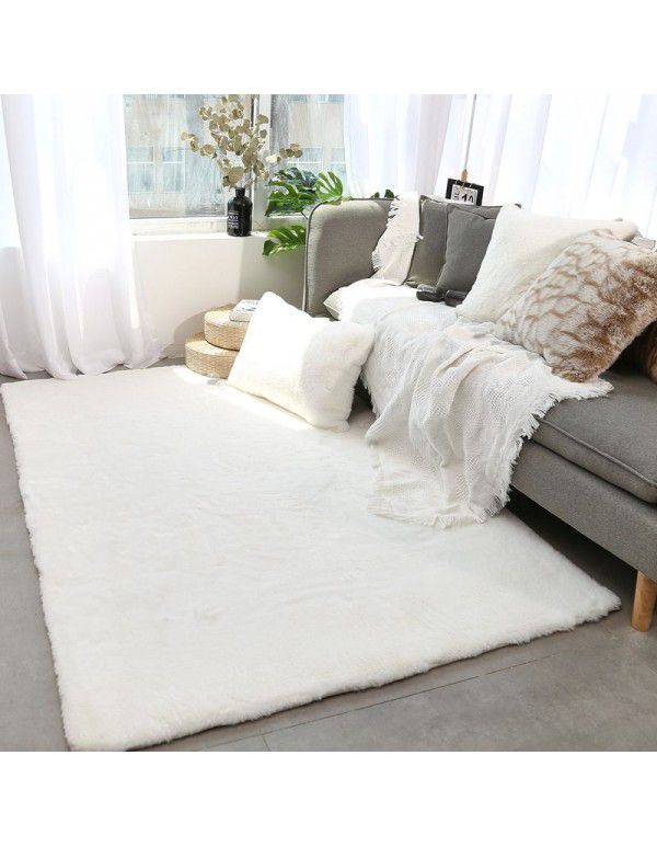 Carpet living room Nordic ins room bedside blanket imitation Rabbit Plush polyester cotton bottom thickened floor mat vestibule carpet 