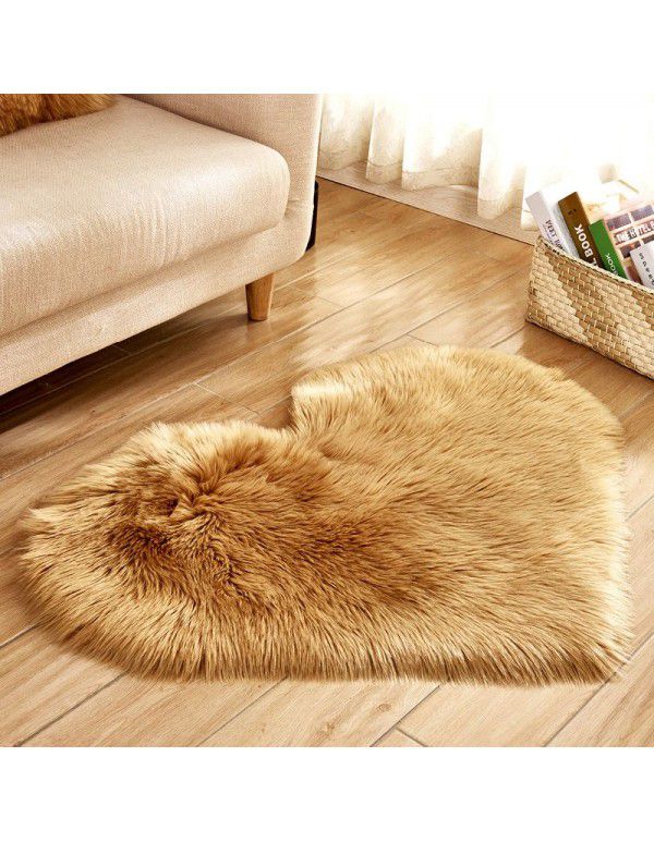 2021 new home textile Plush living room heart carpet bedroom bedside mat lovely girl style