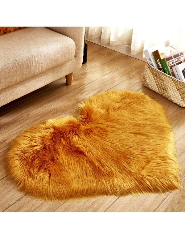 2021 new home textile Plush living room heart carpet bedroom bedside mat lovely girl style
