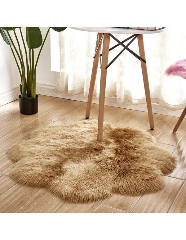Hot selling household imitation wool carpet bedroom living room floor mat bay window pad office chair cushion sofa cushion 