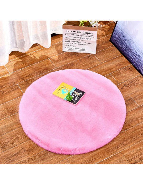 Customized wholesale popular living room bedroom bedside tatami foot pad Nordic imitation rabbit hair carpet warm fashion mat 