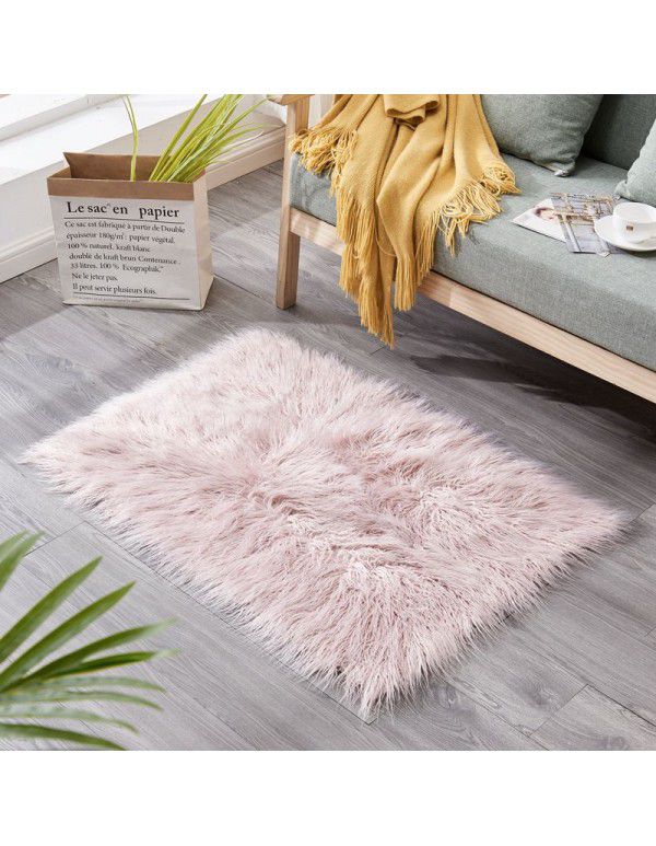 Cross border popular plush carpet household fashion cold proof and warm floor mat living room sofa foot pad