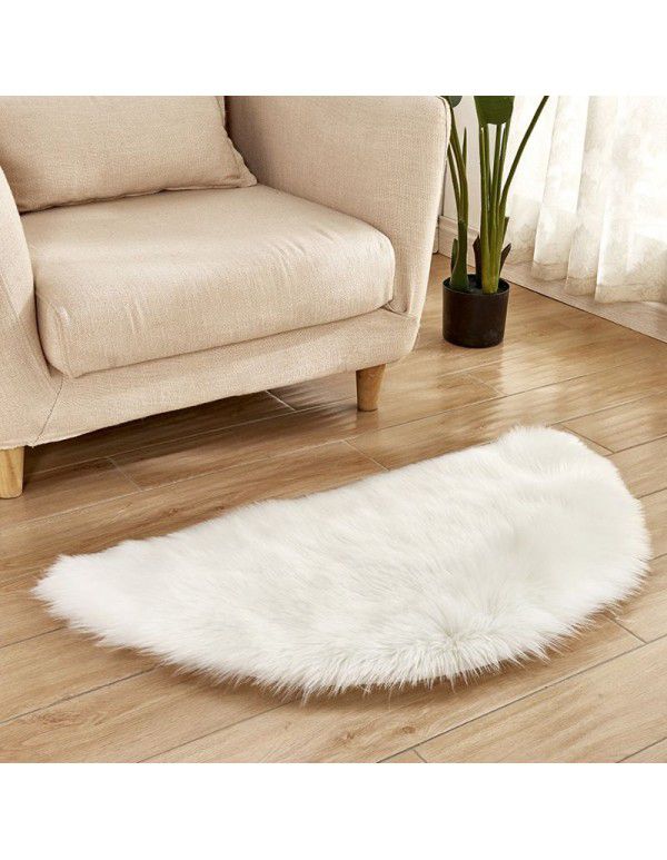 Cross border household doormat foot pad semicircle sofa living room bedroom floor mat carpet cold proof chair cushion 