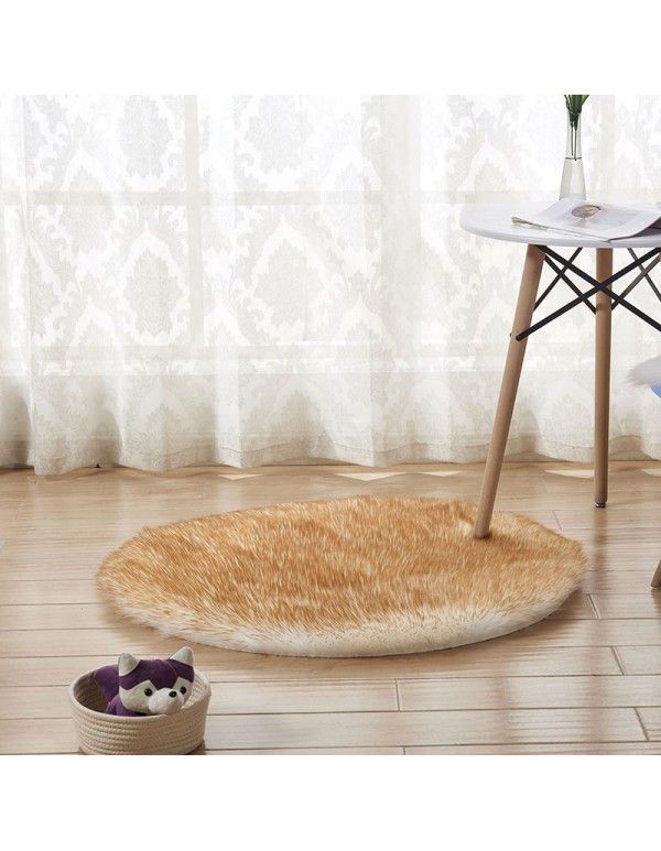 Cross border customized household Plush imitation wool carpet living room cold pad floor mat decorative non slip pad 