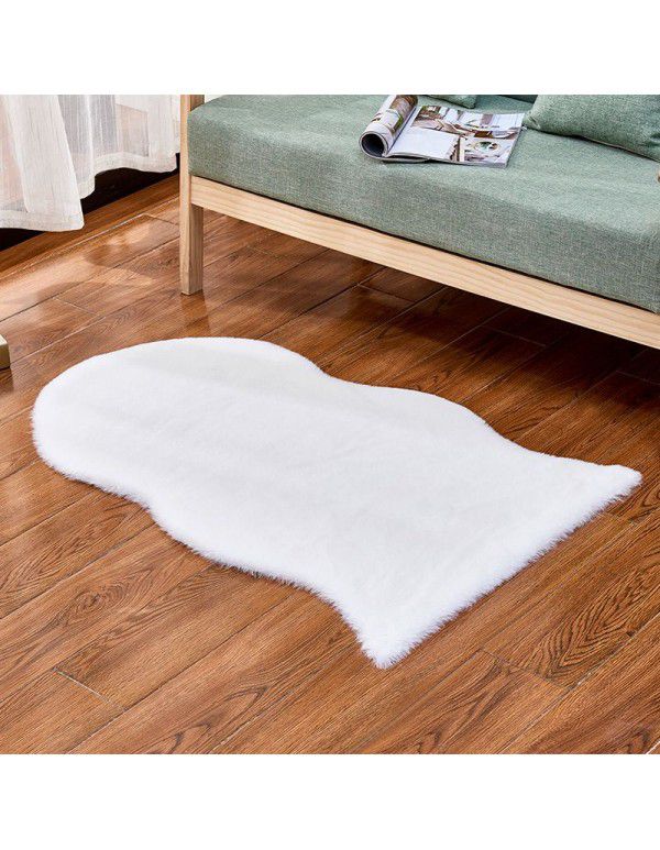 Home irregular Plush sofa cushion carpet living room tea table bedroom plush cushion imitation rabbit hair carpet customization 