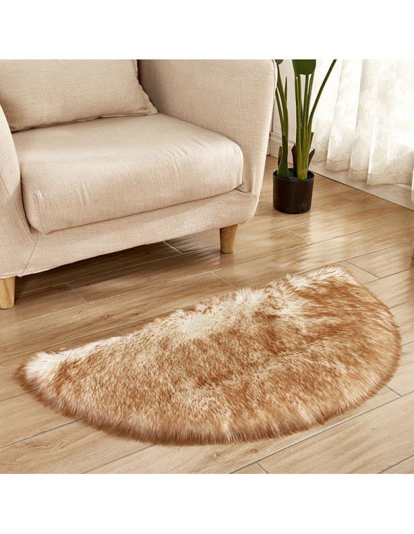 Cross border household doormat foot pad semicircle sofa living room bedroom floor mat carpet cold proof chair cushion 