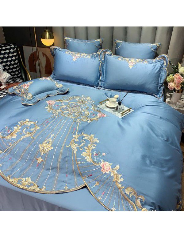 Factory direct sale 60s pure cotton embroidery four piece set bedding wholesale group buying gifts