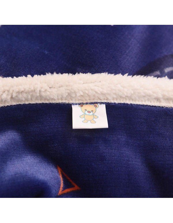 Children's blanket thickened warm cashmere flannel blanket cartoon Baby Blanket Gift