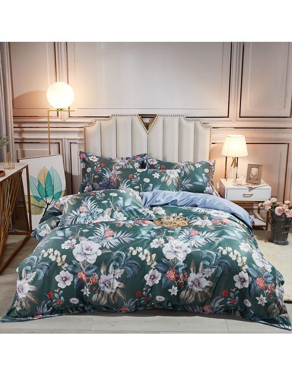 Factory direct sales Spring and summer new washing Tencel silk four piece set of gifts wholesale group purchase issued on behalf of