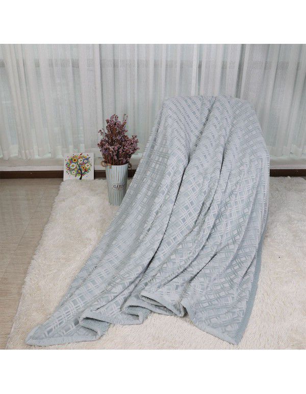 Factory customized cross-border special for Amazon hot double flange fluffy blanket Shumian fluffy home blanket
