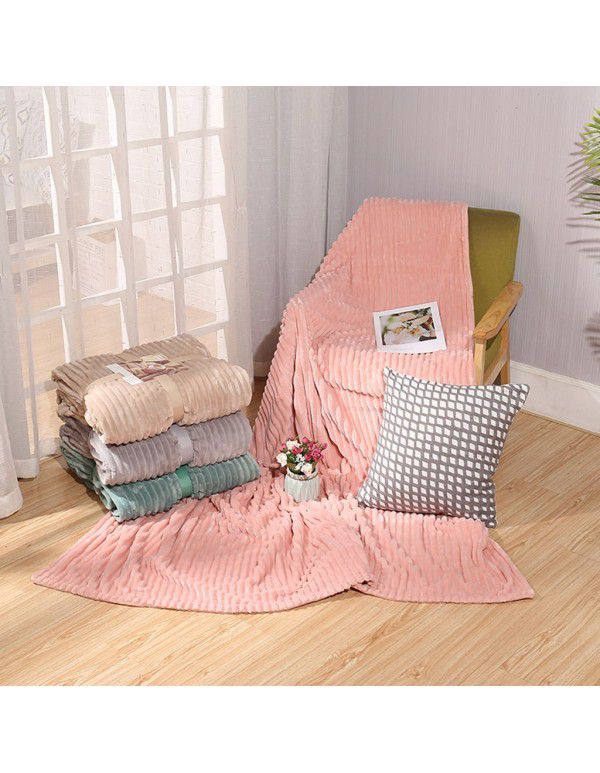 Air conditioning blanket summer solid quilt cross border children's nap travel double bed blanket flannel blanket