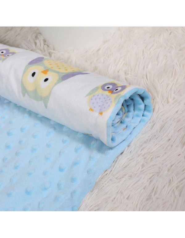 Factory direct sales super soft printing double layer pressure bubble thickened children's nap blanket air conditioning blanket promotion children's gift blanket