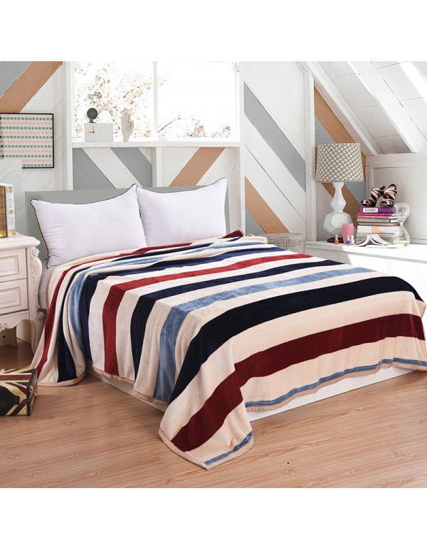 Amazon double faced flannel blanket summer air conditioning Blanket Sofa blanket office nap blanket