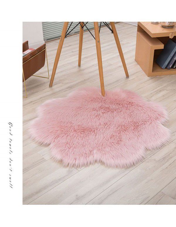 Factory direct sale Australia imitation wool skin plum blossom Plush living room bedroom study Carpet Stair mat bay window mat