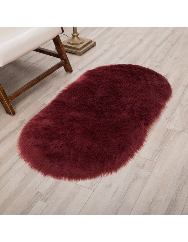 Wool like oval living room carpet floor mat vestibule doormat bedside foot mat bathroom mat one can be customized