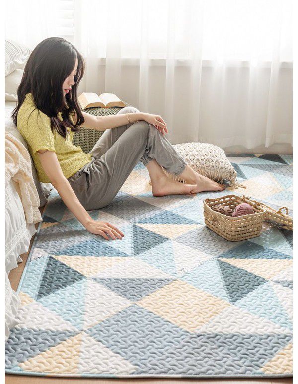 Can be customized Korean cotton home full shop tea table crawling tatami floor mat cotton bedroom carpet machine washable