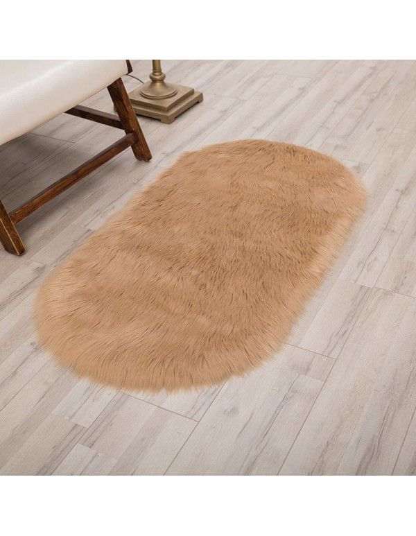 Wool like oval living room carpet floor mat vestibule doormat bedside foot mat bathroom mat one can be customized