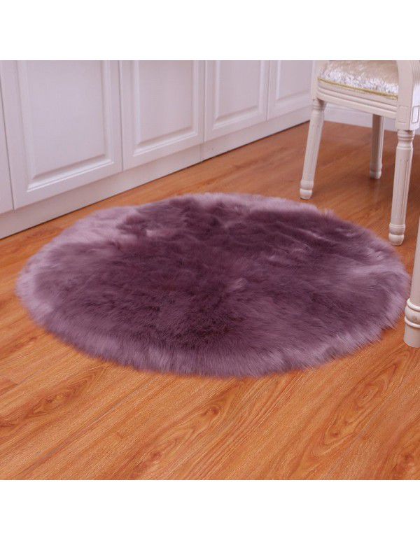 A hair generation Plush round carpet floor mat foot mat Australian imitation wool carpet indoor full shop decoration customization