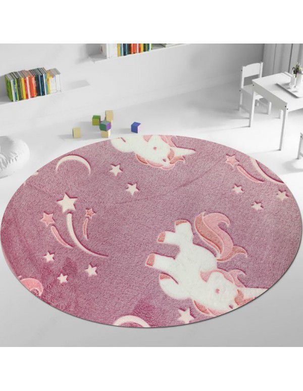 Amazon luminous carpet geometric printing floor mat bedroom bedside non slip mat sponge luminous carpet floor mat customization