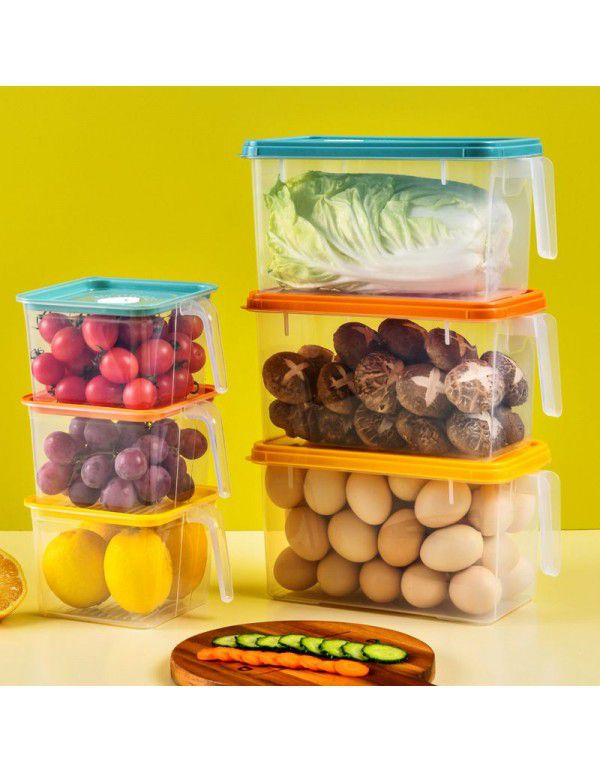 Kitchen refrigerator storage box, grain food preservation box, egg, fruit and vegetable finishing box, sealed storage box with cover
