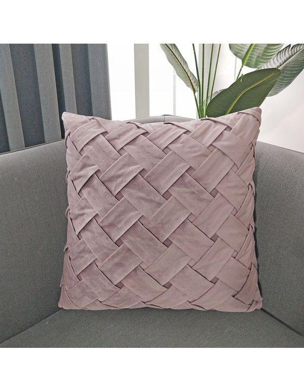 Modern simple pillow knitting Nordic Dutch velvet sofa cushion living room pillow back cushion pillow cover
