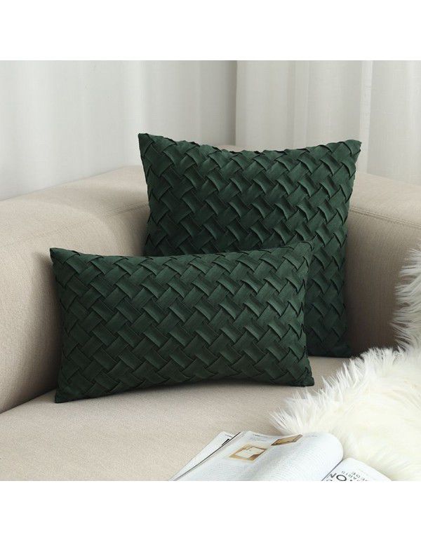 Ins car back, hand-made suede woven cushion cover, pillow cover, household products, Amazon cross-border supply