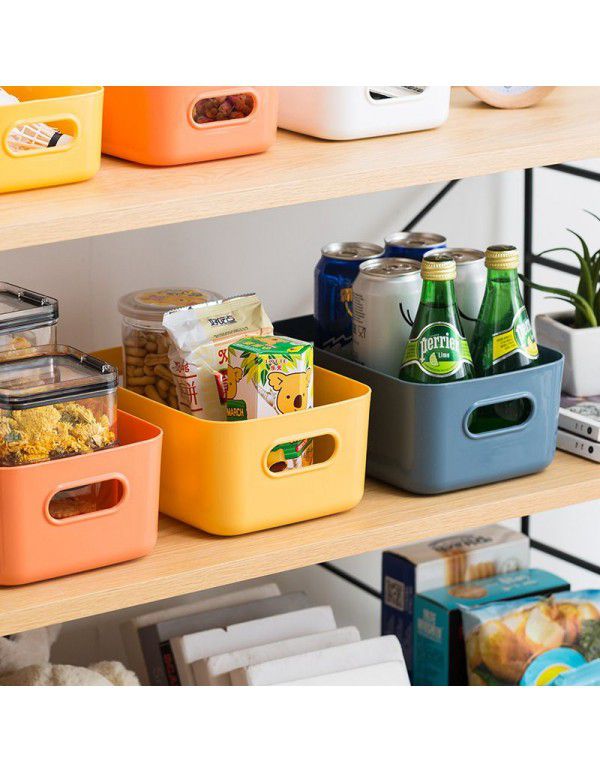 Color storage box desktop sundries storage box underwear finishing plastic storage basket bedroom cabinet basket