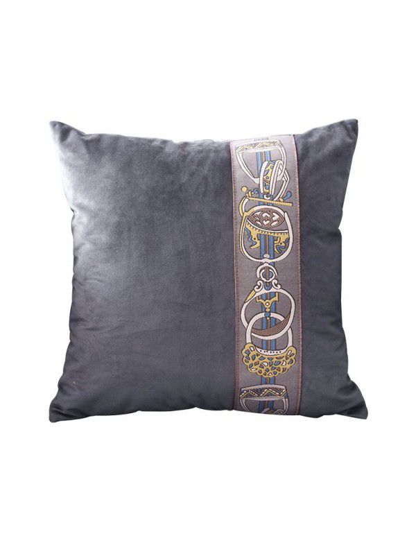 European Dutch velvet lace pillow bedside sofa cushion waist pillow Dutch velvet pillow case bed decoration