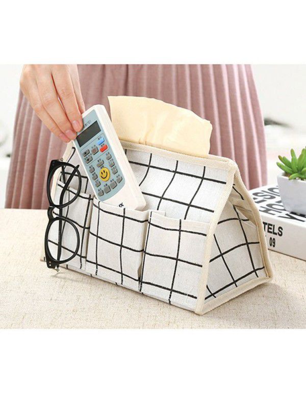 Can be customized tissue box remote control storage box creative cloth art home living room desktop carton can be printed logo
