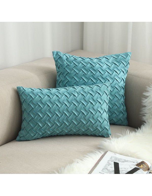 Ins pillow cover car back hand woven suede cushion cover household products Amazon cross border source