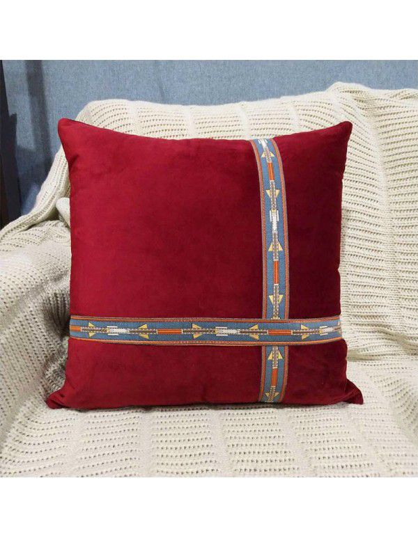European light luxury flannel lace bedside cushion waist pillow cross border supply household products creative sofa pillow