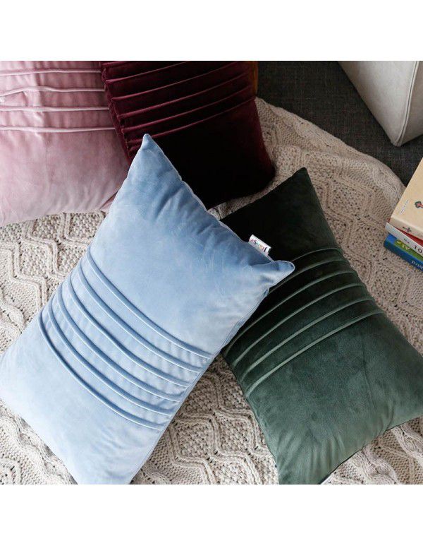 Manufacturers wholesale crepe organ pillow cover solid color Dutch velvet sofa cushion pillow cross border supply