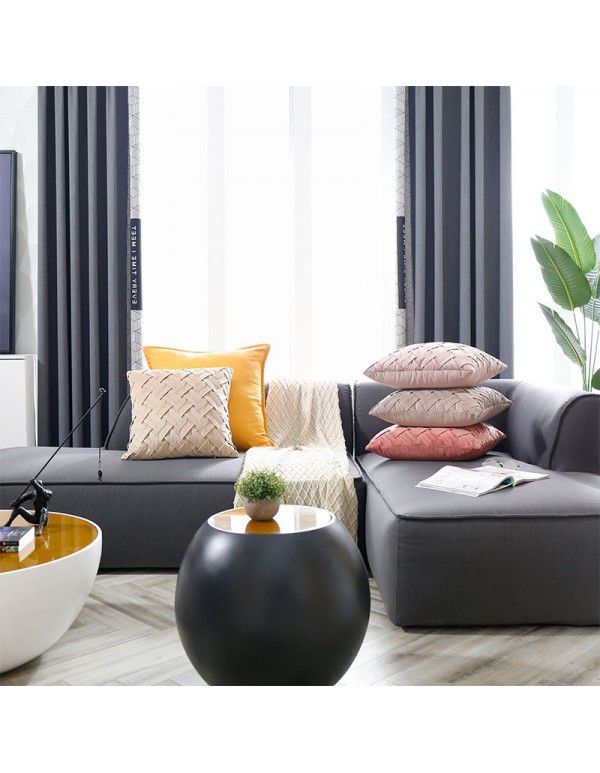 Modern simple pillow knitting Nordic Dutch velvet sofa cushion living room pillow back cushion pillow cover