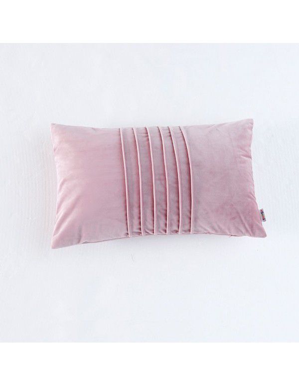 Manufacturers wholesale crepe organ pillow cover solid color Dutch velvet sofa cushion pillow cross border supply