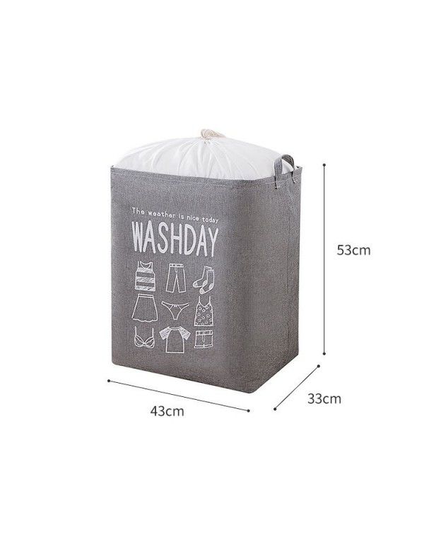 Fabric foldable large dirty clothes storage basket toy bag put sundries clothes simple dirty clothes basket household basket