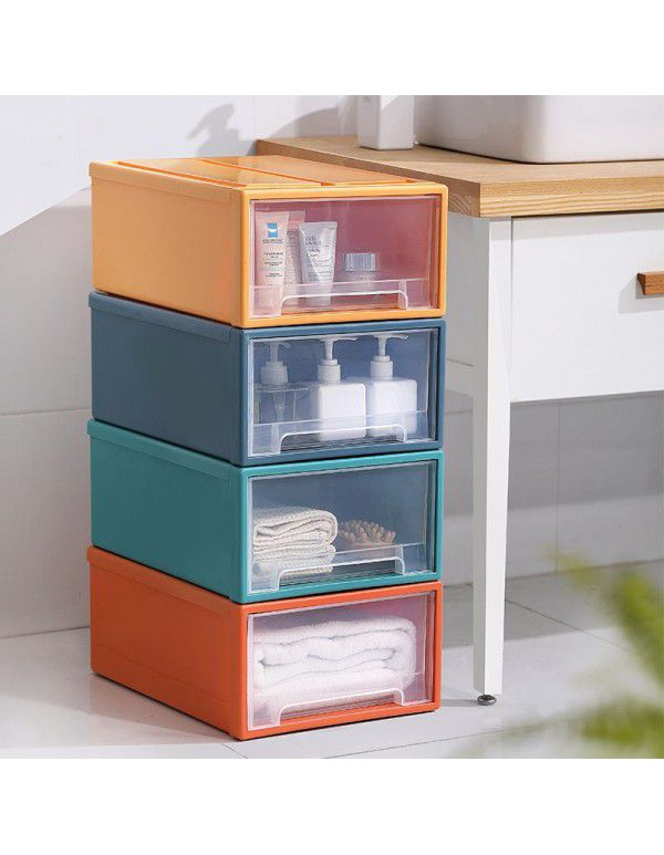 Color children's combined wardrobe baby drawer storage cabinet household underwear storage box wardrobe sorting storage box