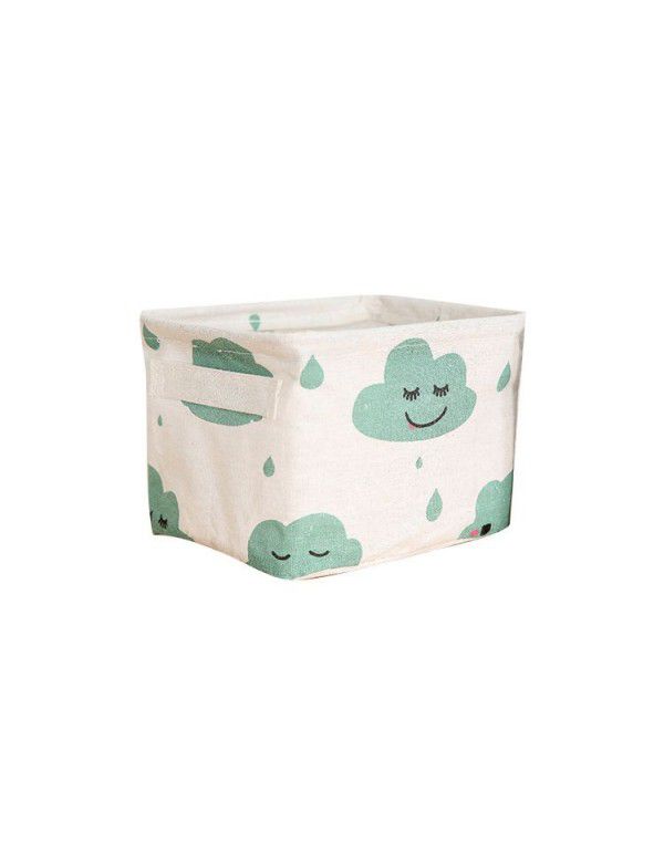 Can be customized simple cotton and linen fabric art small storage box wardrobe tea table toys tabletop sundries snack basket