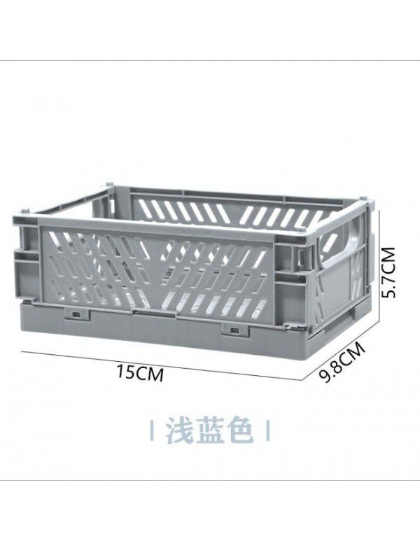 Desktop storage basket foldable storage basket plastic kitchen sundries storage frame household goods wholesale