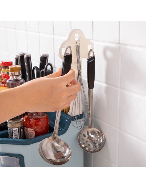 Creative new household plastic kitchen shelf multi grid seasoning box knife rest seasoning can bottle storage shelf