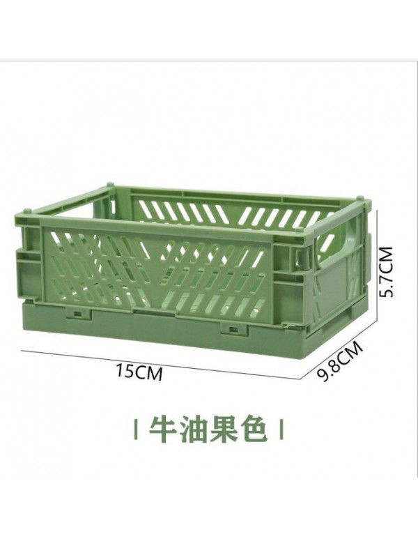 Desktop storage basket foldable storage basket plastic kitchen sundries storage frame household goods wholesale