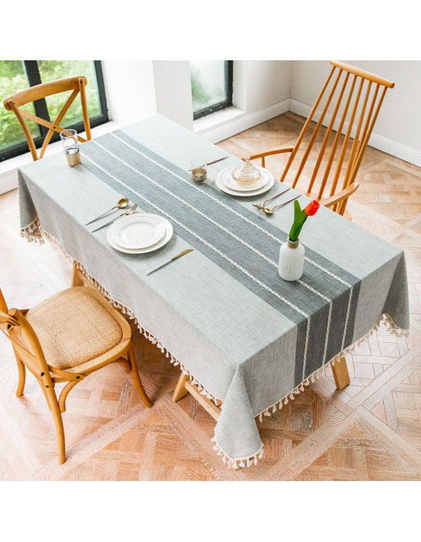 Amazon tablecloth tassel lace kitchen party Christmas day decoration sewing new tablecloth European and American cover