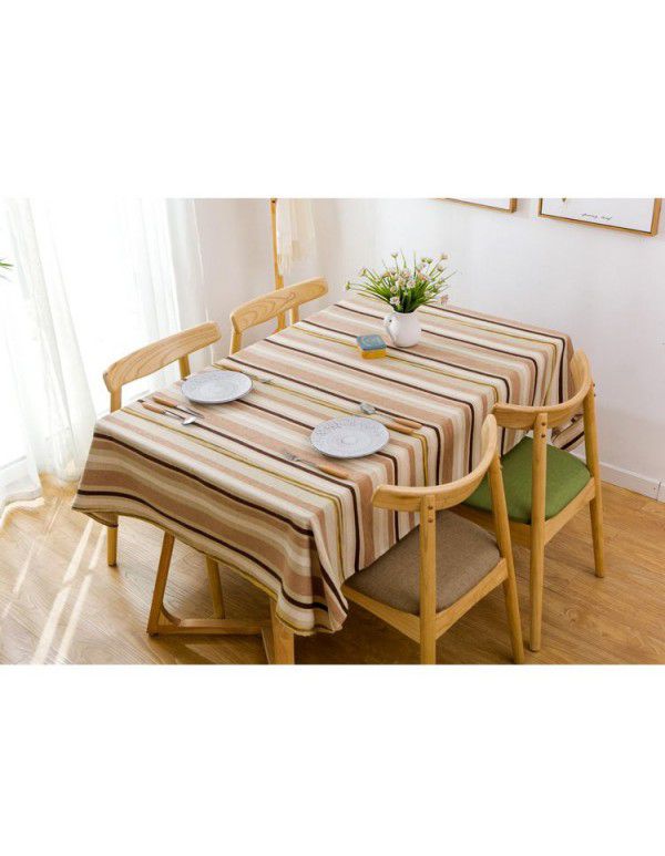 Cross border tablecloth northern Europe simple modern stripe tablecloth art living room tea table cloth art hotel tablecloth rectangle