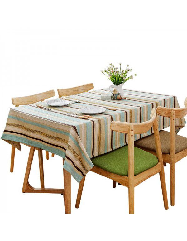 Cross border tablecloth northern Europe simple modern stripe tablecloth art living room tea table cloth art hotel tablecloth rectangle