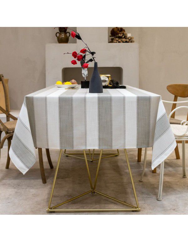 European tablecloth cotton hemp round tablecloth Japanese tassel cover cloth tea table mat student dormitory tablecloth custom wholesale