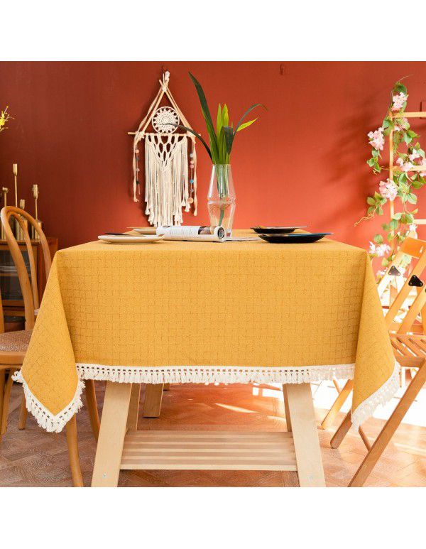American retro dining table cloth tea table cloth French rectangular simple rural household scarf customization